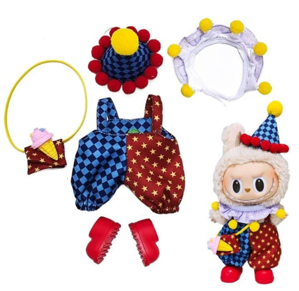 Wholesale Doll Clothes Circus Clown Costume Suit